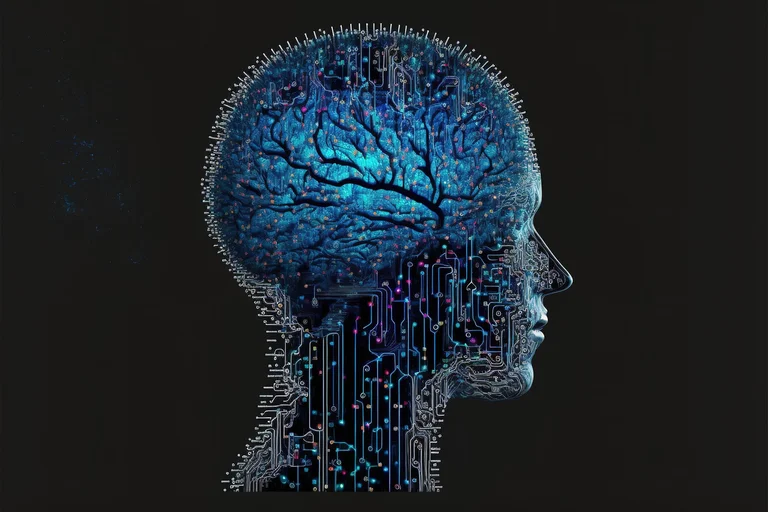 cyber brain, computer, brain