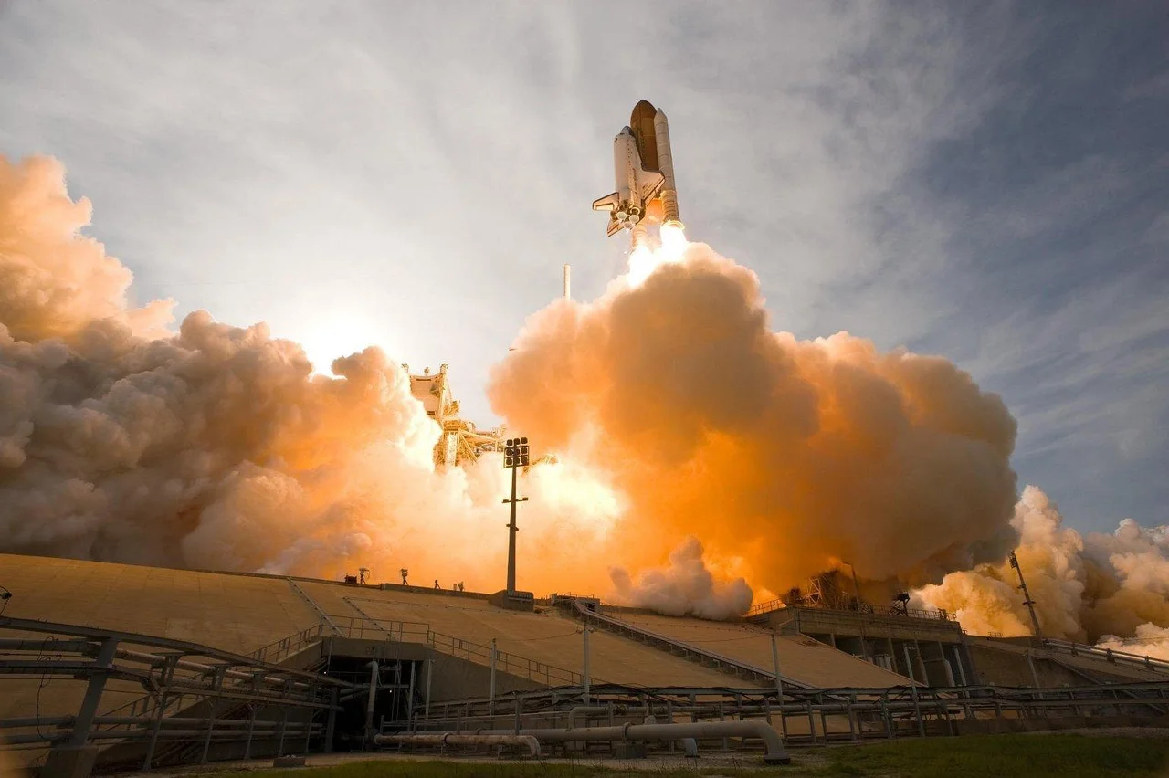 space shuttle, rocket, lift-off