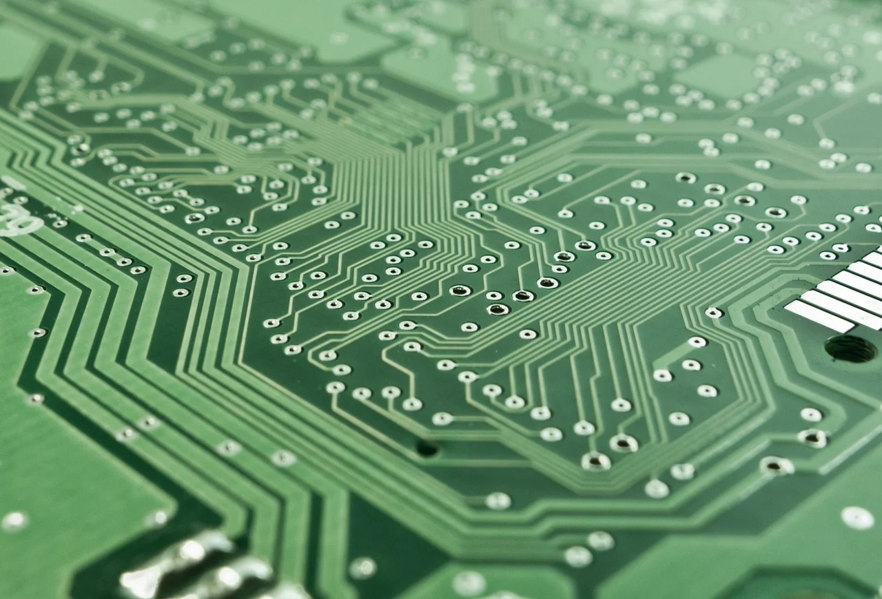 A close-up of a computer circuit board