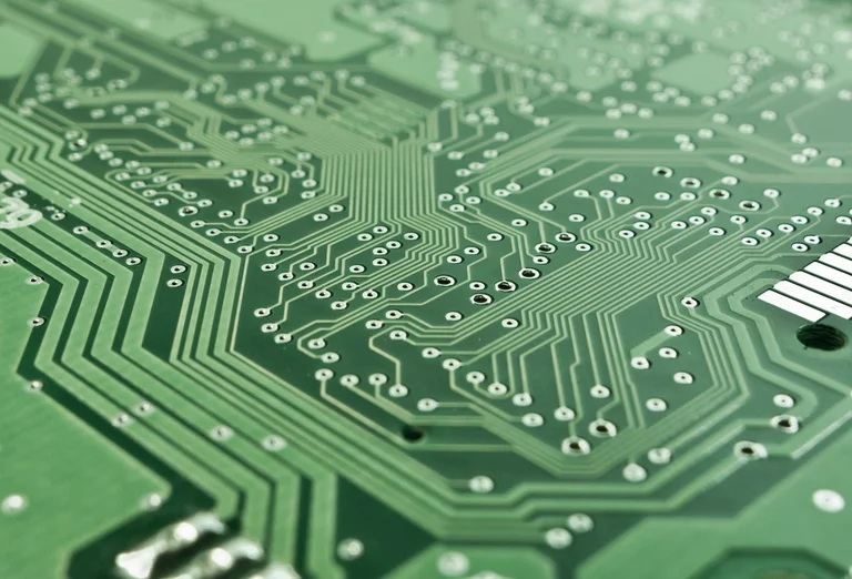 A close-up of a computer circuit board